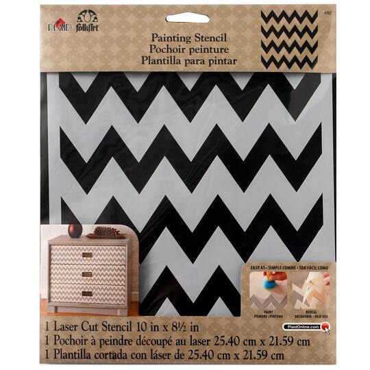 Folkart Large Painting Stencil Chevron